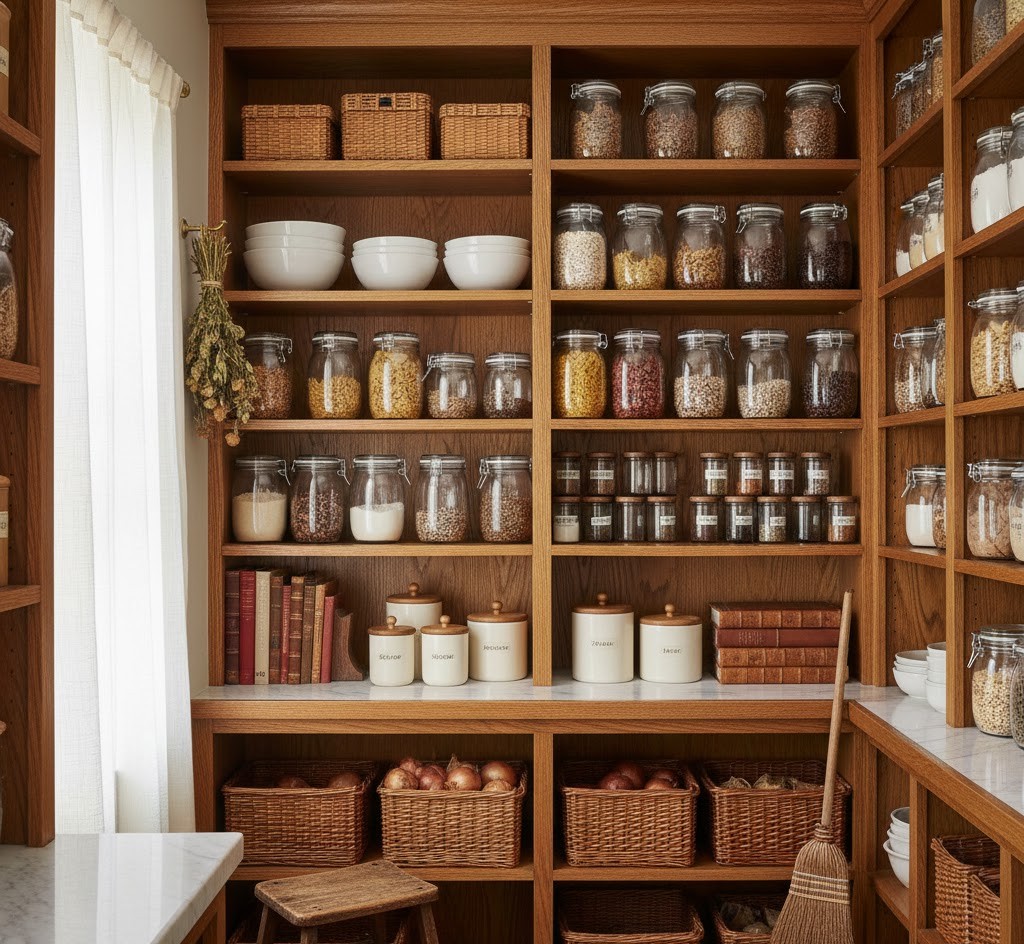 Traditional pantry organization