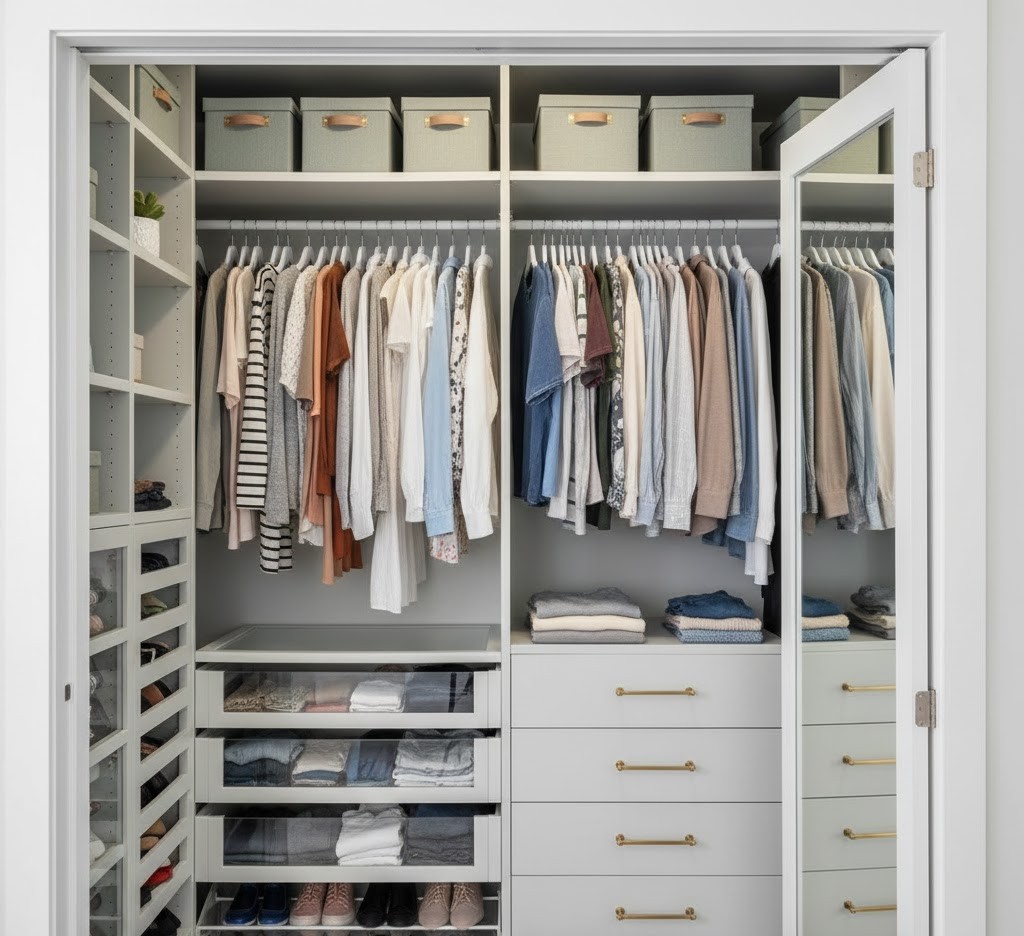 Compact wardrobe solution